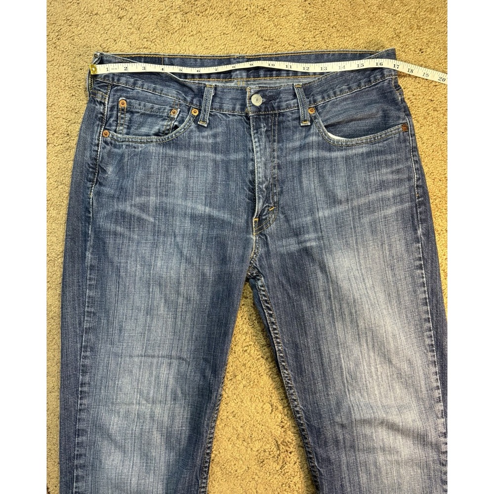 Levis Strauss 514 Jeans Men 33x30 Blue Denim Straight Leg Mid Rise Preppy - Picture 6 of 10
